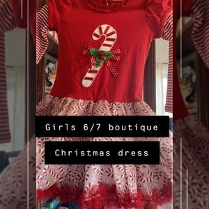 Girls size 6/7 boutique Christmas dress